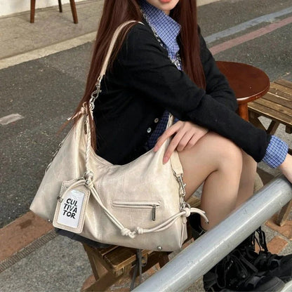 Deri 40x21x11 cm Kadın Tote Çanta Çok Bölmeli Şık - MAKKA