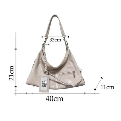 Deri 40x21x11 cm Kadın Tote Çanta Çok Bölmeli Şık - MAKKA