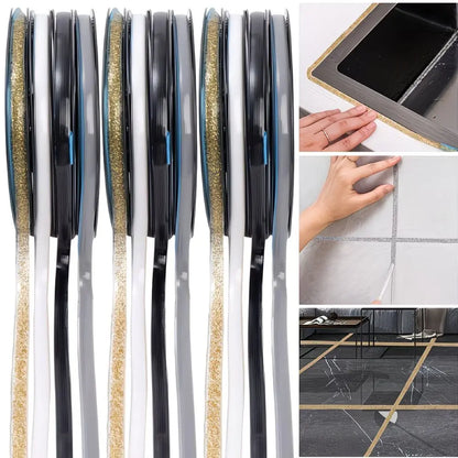 6 Metre Yapışkanlı Derz Bandı Mutfak Fayans Lavabo Gold  MAKKA