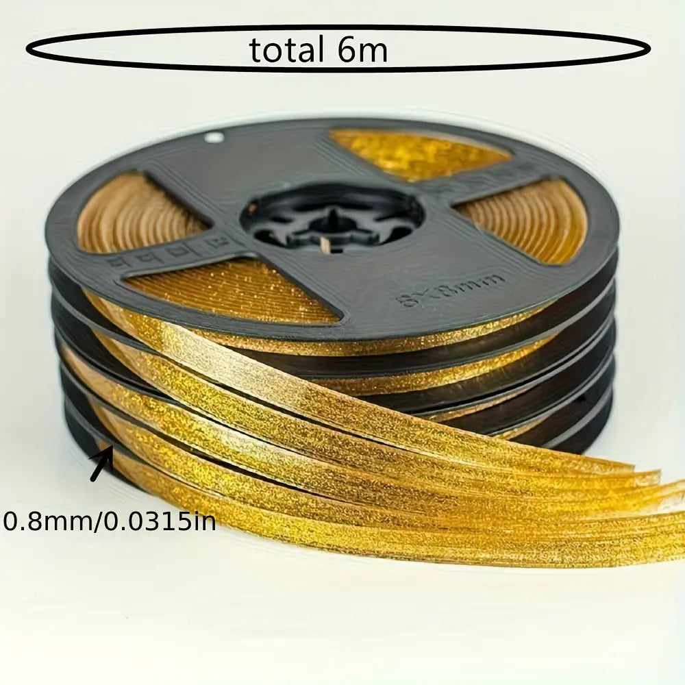 6 Metre Yapışkanlı Derz Bandı Mutfak Fayans Lavabo Gold  MAKKA