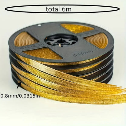 6 Metre Yapışkanlı Derz Bandı Mutfak Fayans Lavabo Gold  MAKKA
