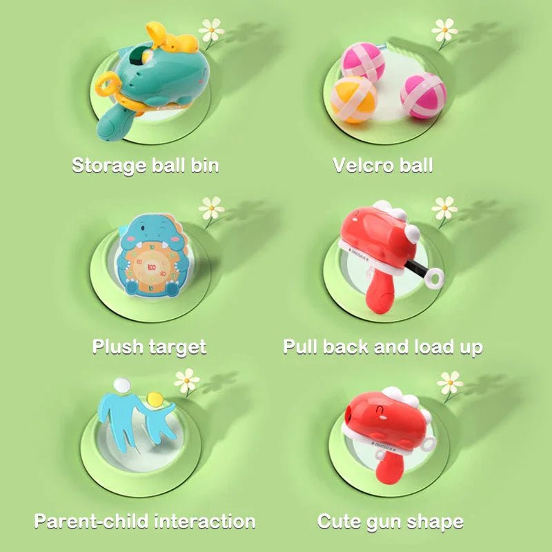 Dinozor Yapışkan Top Atma Oyuncağı Montessori Eğitici Oyun - MAKKA