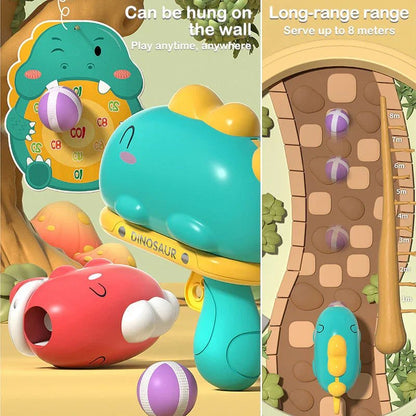 Dinozor Yapışkan Top Atma Oyuncağı Montessori Eğitici Oyun - MAKKA