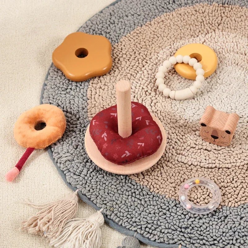 Doğal Ahşap Montessori Aslan Bul - Tak Eğitici Beceriler Oyuncağı - MAKKA