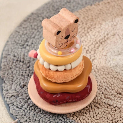 Doğal Ahşap Montessori Aslan Bul - Tak Eğitici Beceriler Oyuncağı - MAKKA