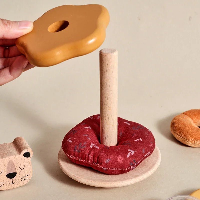 Doğal Ahşap Montessori Aslan Bul - Tak Eğitici Beceriler Oyuncağı - MAKKA