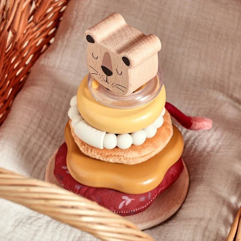 Doğal Ahşap Montessori Aslan Bul - Tak Eğitici Beceriler Oyuncağı - MAKKA