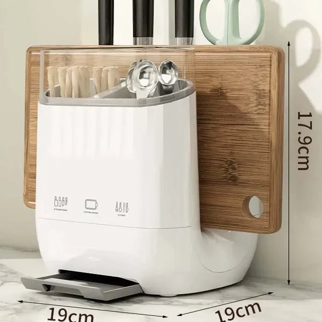 Drenajlı Tezgah Bıçak Rafı Çatal Kaşık Kesme Tahtası Düzenleyici Plastik - MAKKA