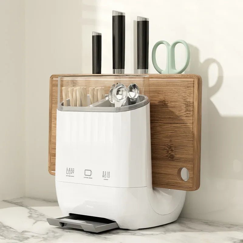 Drenajlı Tezgah Bıçak Rafı Çatal Kaşık Kesme Tahtası Düzenleyici Plastik - MAKKA