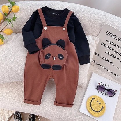Unisex Sevimli Panda Bebek Tulum Pamuklu Çıtçıtlı Konforlu Tasarım