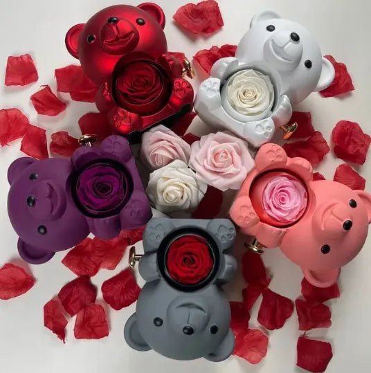 Ebedi Ayıcık:Gül ve Kolye Hediye Seti - MAKKA