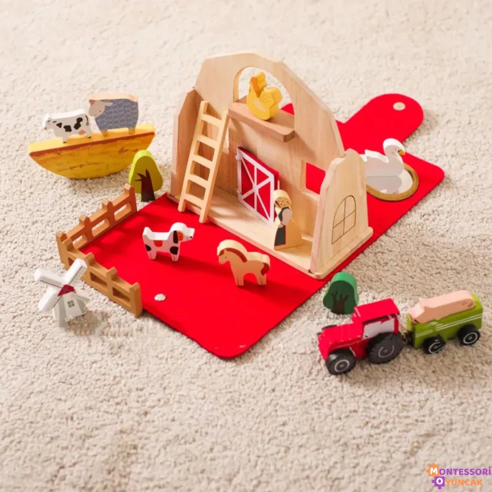 Eğitici Ahşap Çiftlik Oyuncak Seti, Montessori Duyusal Ahşap Hayvanlar - MAKKA