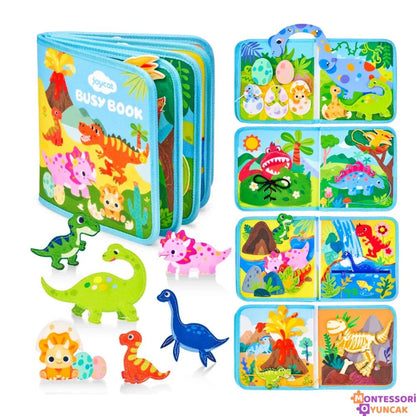 Eğitici Dinozor Kitabı Montessori: Resimli Etkinlikler, Çıkartmalı Oyunlar - MAKKA