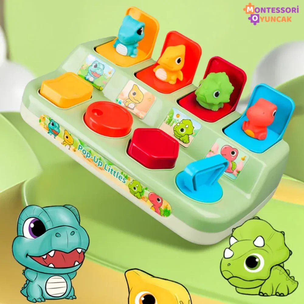 Eğitici Saklambaç Dinazor Oyunu – Hafıza Dikkat Motor Becerileri - MAKKA