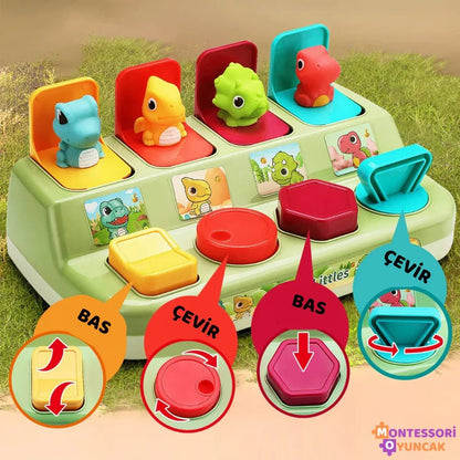 Eğitici Saklambaç Dinazor Oyunu – Hafıza Dikkat Motor Becerileri - MAKKA