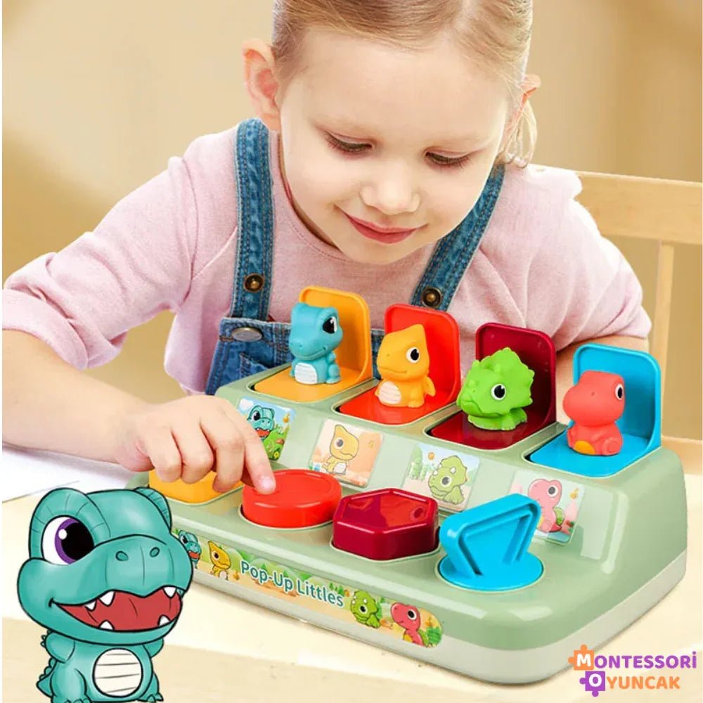 Eğitici Saklambaç Dinazor Oyunu – Hafıza Dikkat Motor Becerileri - MAKKA