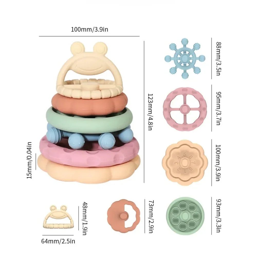 Eğitici Sevimli Kurbağa Aktivite Oyuncağı - Montessori Renkli Sayı Öğrenme - MAKKA