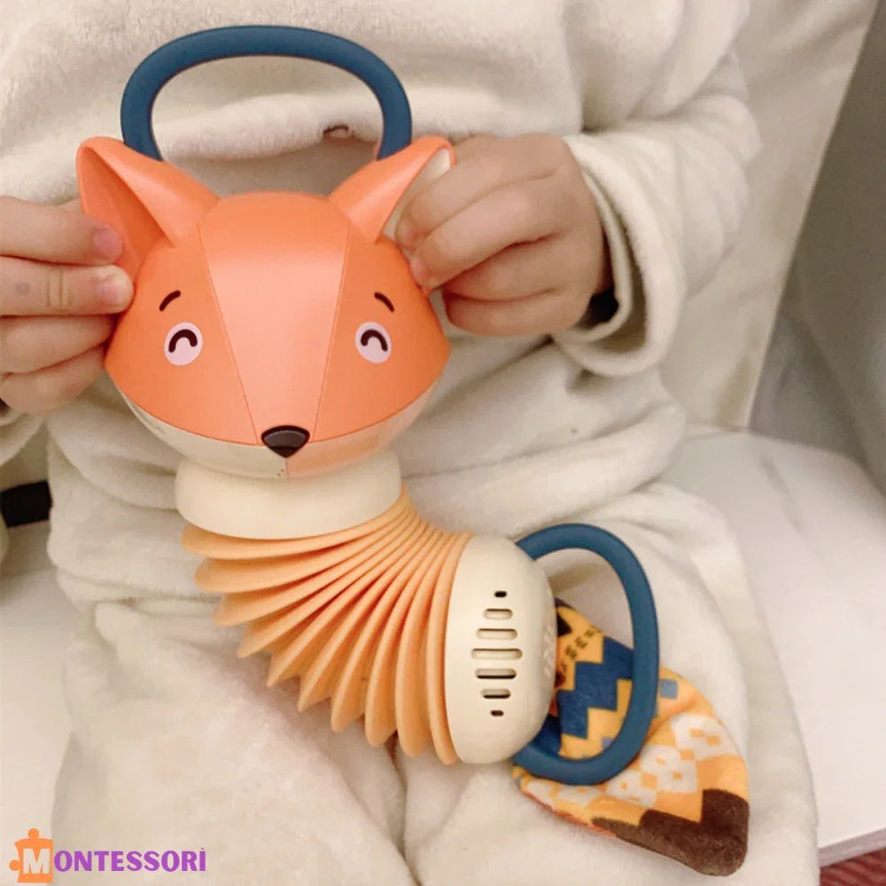 Eğitici Sevimli Tilki Montessori Düğmeli İnce Motor Becerisi Oyuncağı - MAKKA