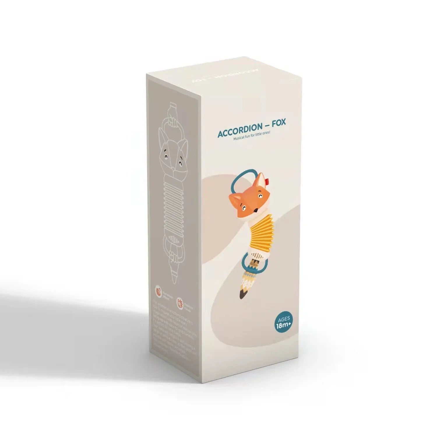 Eğitici Sevimli Tilki Montessori Düğmeli İnce Motor Becerisi Oyuncağı - MAKKA