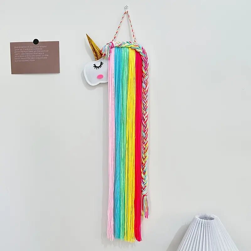 El Yapımı Keçe Hayvan Başlı Duvar Askısı Boho Unicorn - MAKKA
