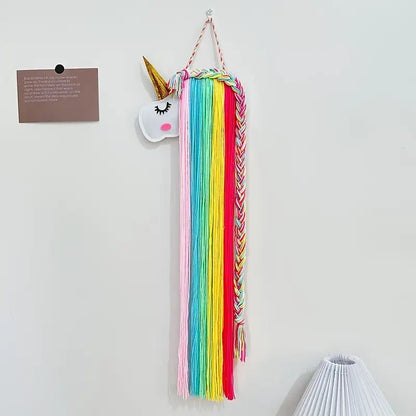 El Yapımı Keçe Hayvan Başlı Duvar Askısı Boho Unicorn - MAKKA