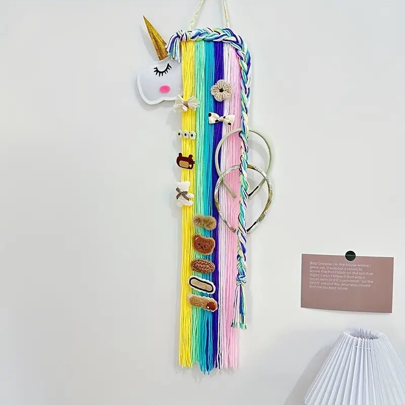 El Yapımı Keçe Hayvan Başlı Duvar Askısı Boho Unicorn - MAKKA