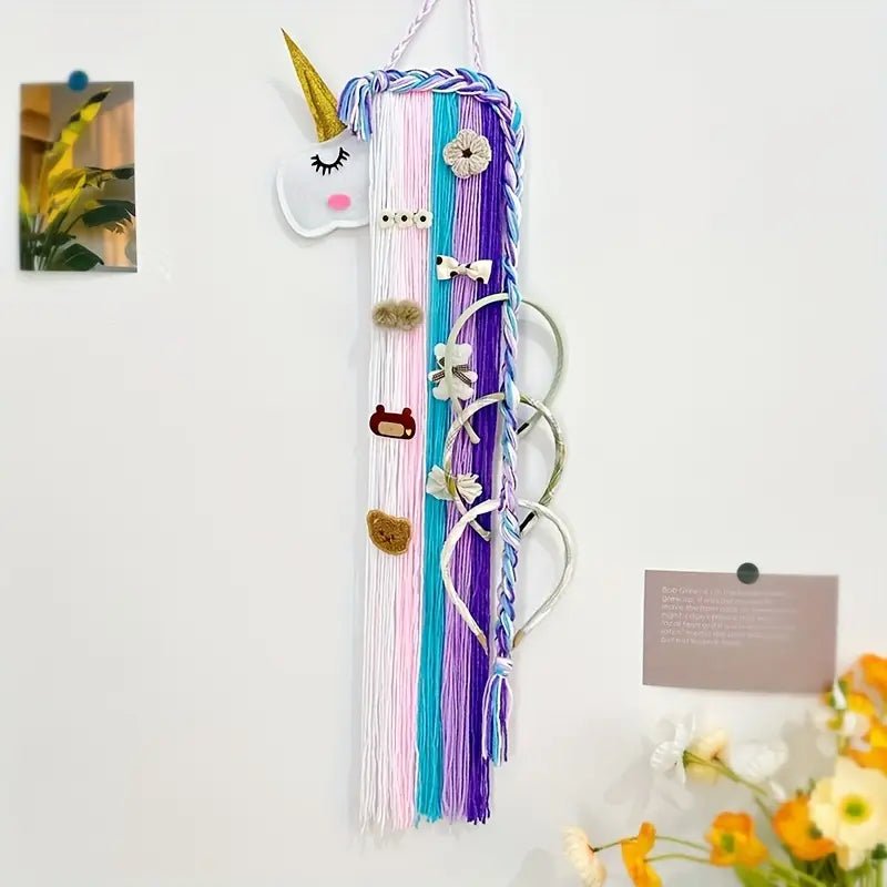El Yapımı Keçe Hayvan Başlı Duvar Askısı Boho Unicorn - MAKKA