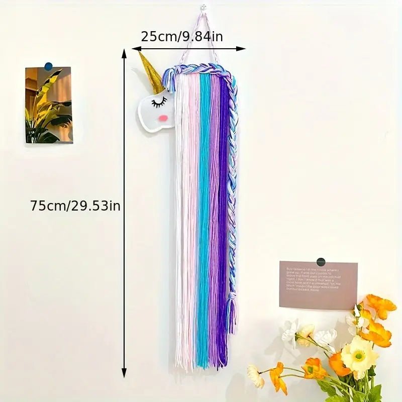 El Yapımı Keçe Hayvan Başlı Duvar Askısı Boho Unicorn - MAKKA