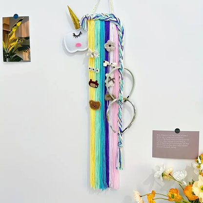 El Yapımı Keçe Hayvan Başlı Duvar Askısı Boho Unicorn - MAKKA