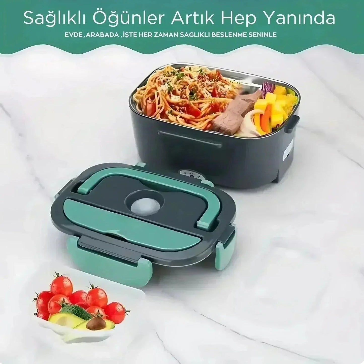 Elektrikli Yemek Kabı 1.5 lt 60W ( Taşıma Çantası Hediye) - MAKKA