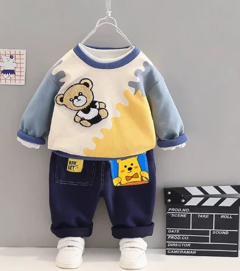 Erkek Çocuk 1 - 5 Yaş Kot Pantolon ve Sweet Takımı - MAKKA