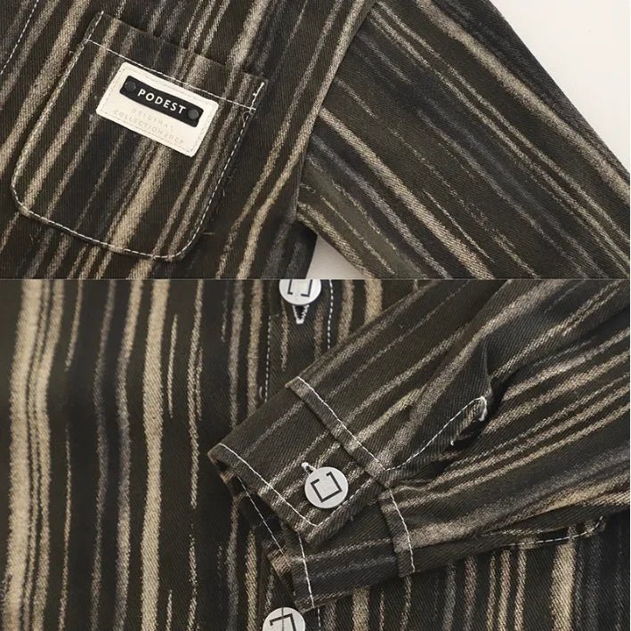 Erkek Çocuk 3 Parça Çizgili Gömlekli Takım 1–5 Yaş - MAKKA