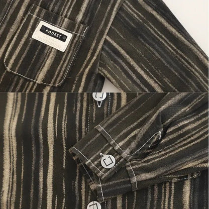 Erkek Çocuk 3 Parça Çizgili Gömlekli Takım 1–5 Yaş - MAKKA