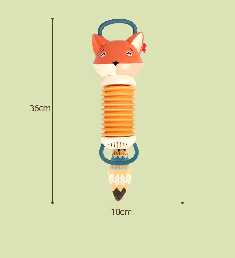 Eğitici Sevimli Tilki Montessori Düğmeli İnce Motor Becerisi Oyuncağı - MAKKA