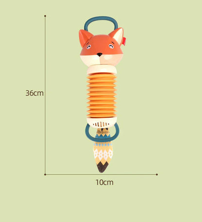 Eğitici Sevimli Tilki Montessori Düğmeli İnce Motor Becerisi Oyuncağı - MAKKA