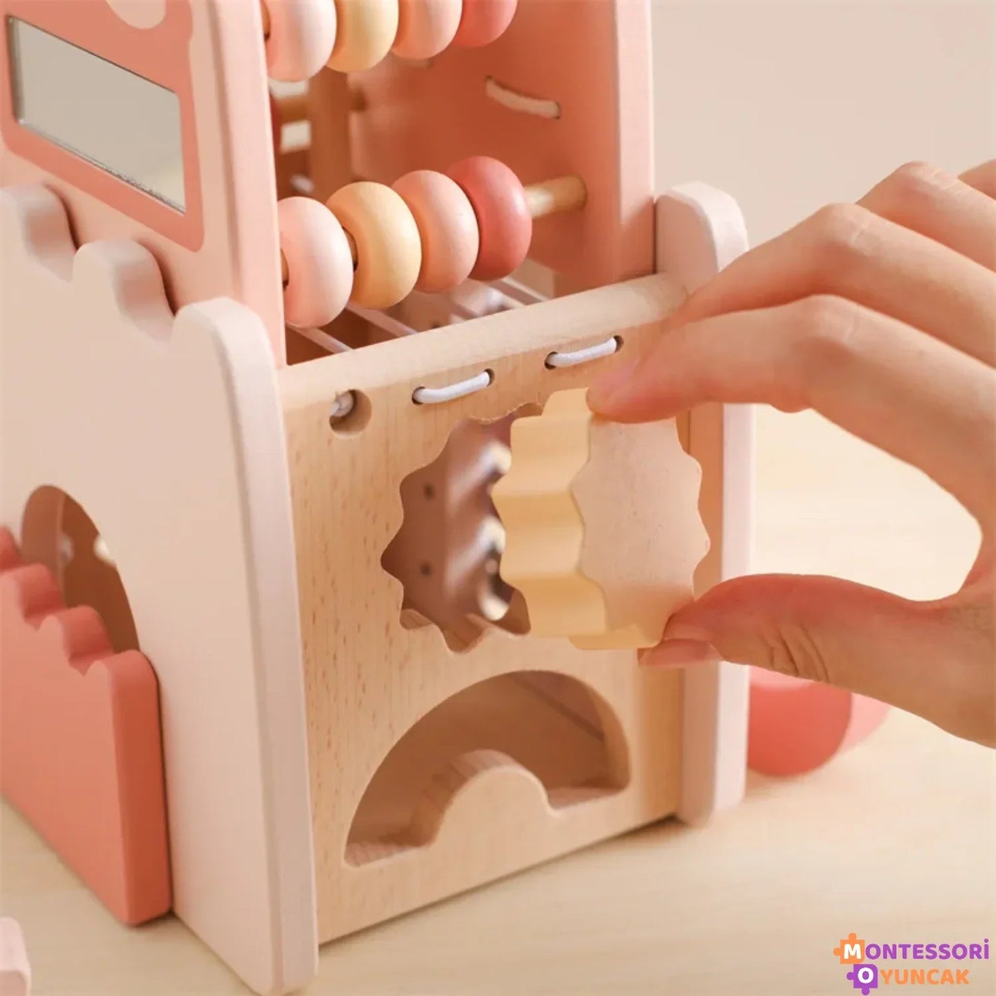 Fonksiyonel Ahşap Kale Montessori Eğitici Ahşap Yapı Blokları - MAKKA