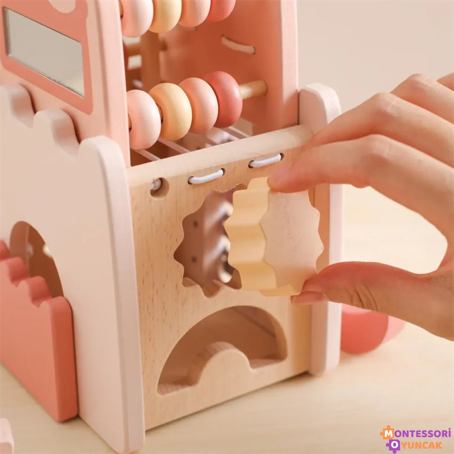 Fonksiyonel Ahşap Kale Montessori Eğitici Ahşap Yapı Blokları - MAKKA