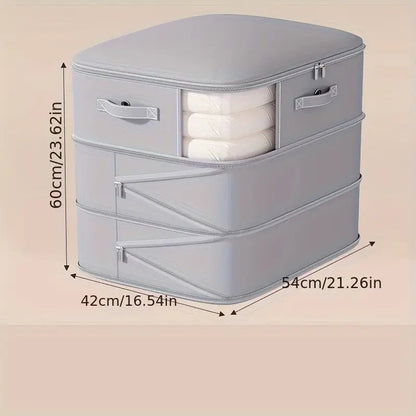 Geniş 3 Katmanlı Şeffaf Pencere Saklama Çantası Battaniye Giysi İçin - MAKKA