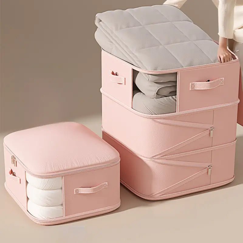 Geniş 3 Katmanlı Şeffaf Pencere Saklama Çantası Battaniye Giysi İçin - MAKKA