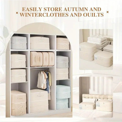 Geniş 3 Katmanlı Şeffaf Pencere Saklama Çantası Battaniye Giysi İçin - MAKKA