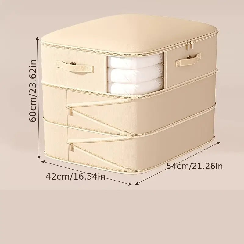 Geniş 3 Katmanlı Şeffaf Pencere Saklama Çantası Battaniye Giysi İçin - MAKKA