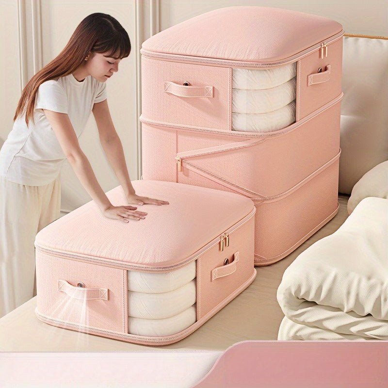 Geniş 3 Katmanlı Şeffaf Pencere Saklama Çantası Battaniye Giysi İçin - MAKKA