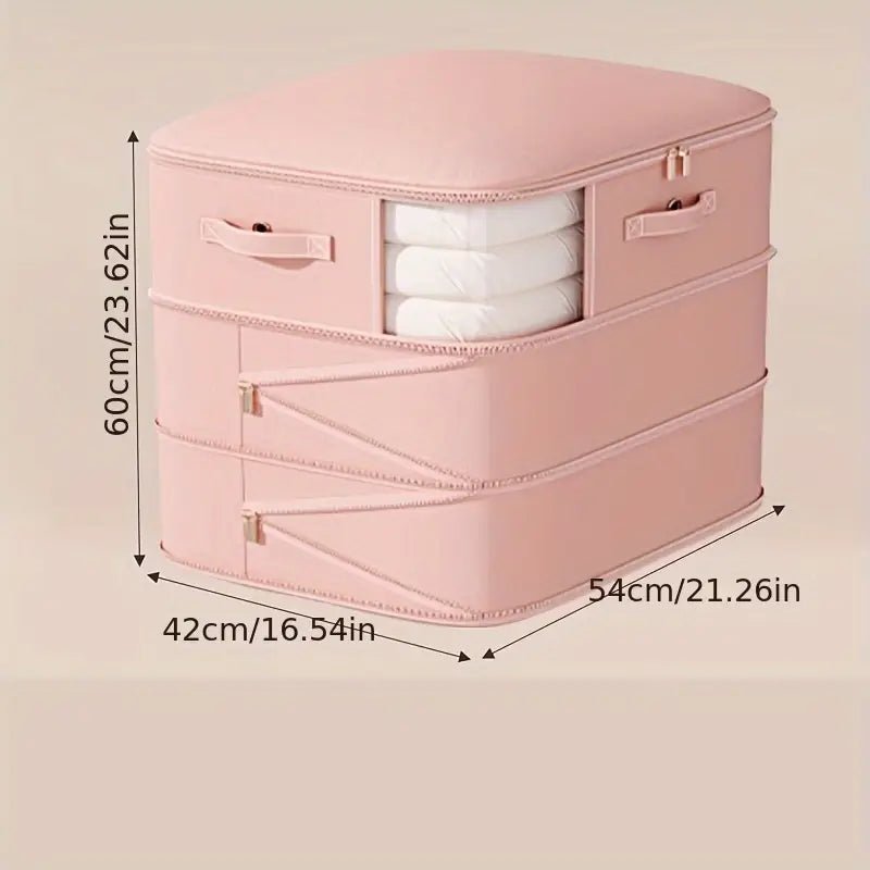 Geniş 3 Katmanlı Şeffaf Pencere Saklama Çantası Battaniye Giysi İçin - MAKKA