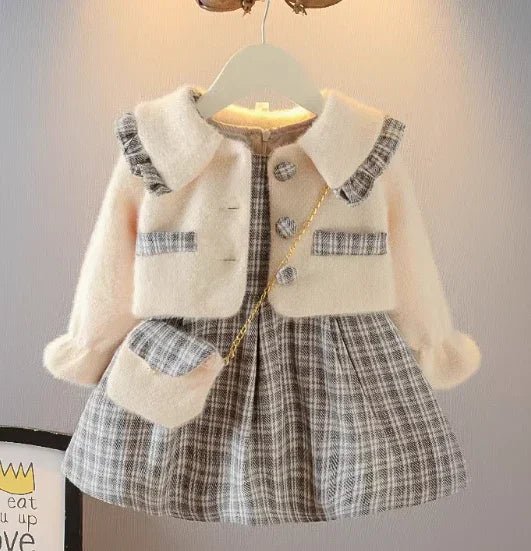 Gri 2 Parçalı Kız Çocuk Takım Pamuklu Esnek Bel Rahat - MAKKA