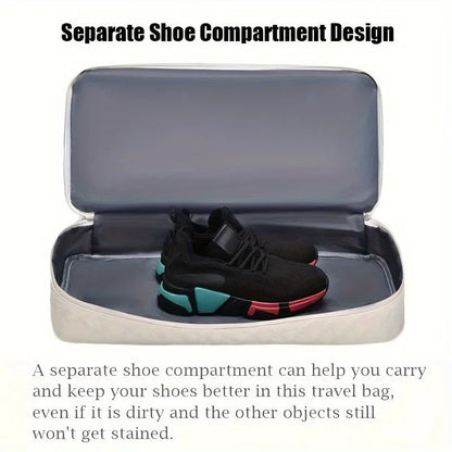 Hafif Büyük Kapasiteli Seyahat Spor Duffle Omuz Ayakkabı Bölmeli Çanta - MAKKA