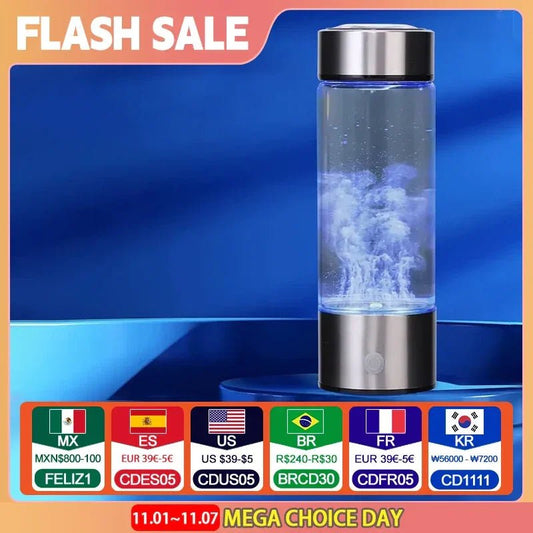 HydroPure 450ml Taşınabilir Hidrojen Su Jeneratörü 3 Dakika Yüksek Konsantrasyon - MAKKA
