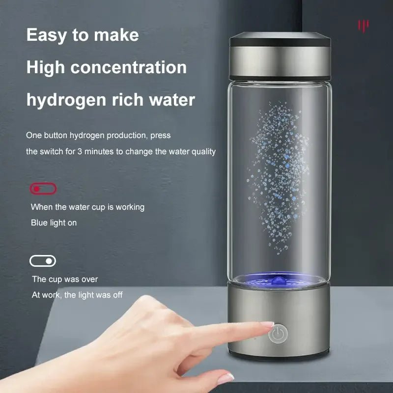 HydroPure 450ml Taşınabilir Hidrojen Su Jeneratörü 3 Dakika Yüksek Konsantrasyon - MAKKA