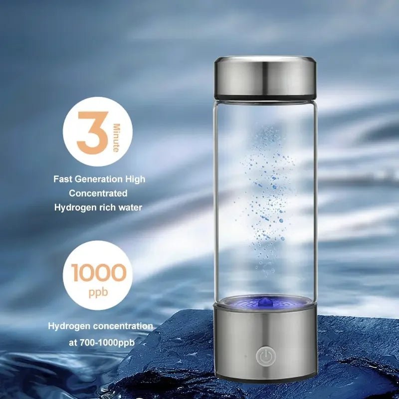 HydroPure 450ml Taşınabilir Hidrojen Su Jeneratörü 3 Dakika Yüksek Konsantrasyon - MAKKA