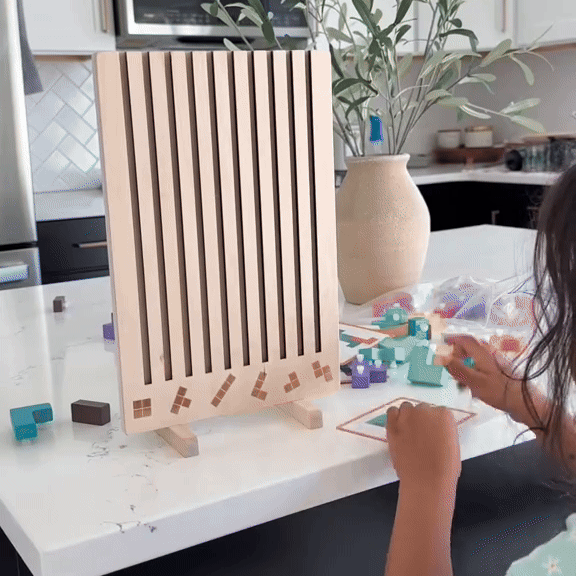 Montessori Ahşap Tetris Eğitici Blok Puzzle Motor ve Mantık - MAKKA