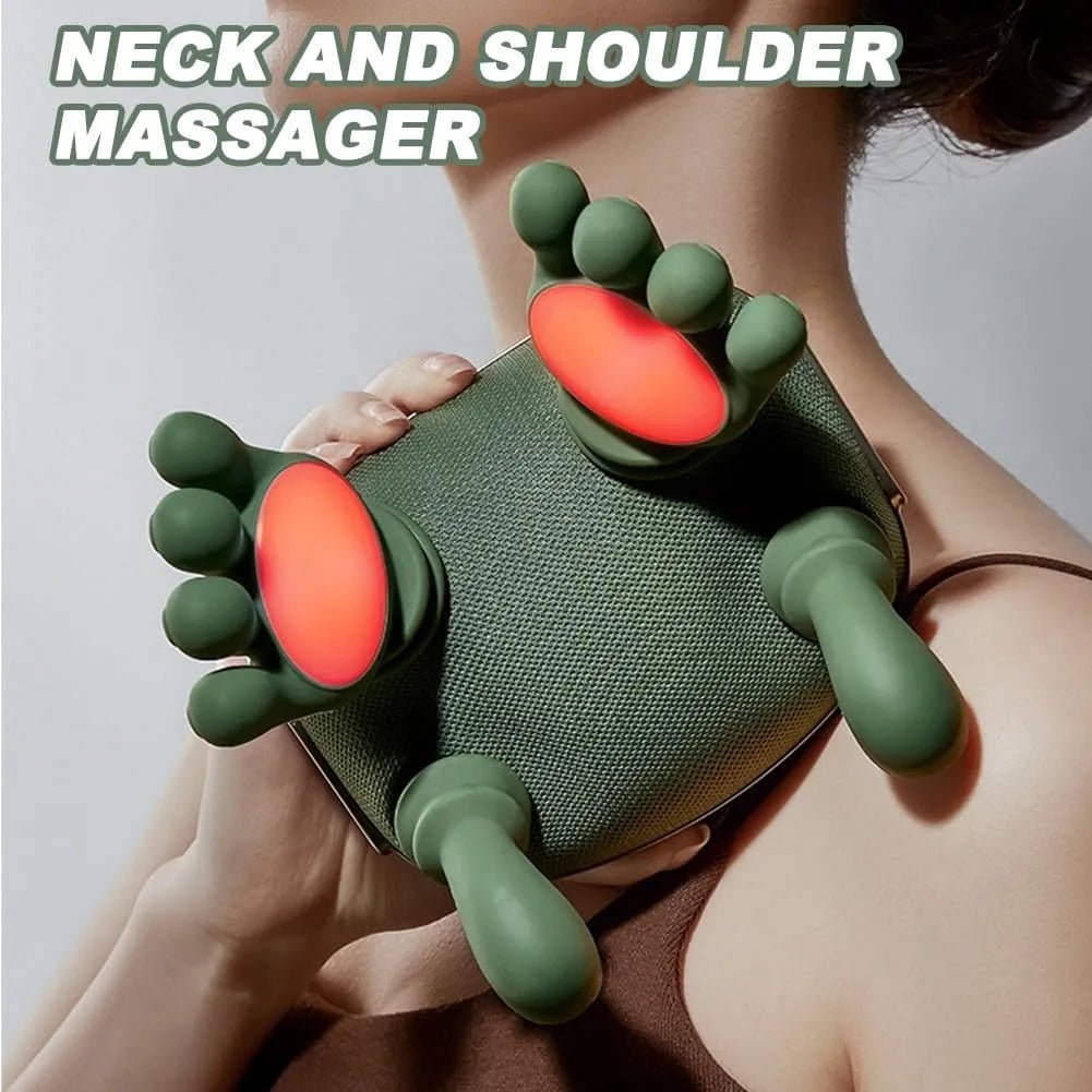 Kablosuz Shiatsu Boyun Omuz Masajı Simüle İnsan El Isıtmalı Alet - MAKKA